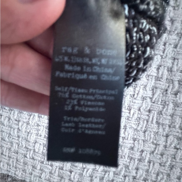 rag & bone WOMEBS large a as Black and Gray Bomber Jacket - Picture 9 of 10